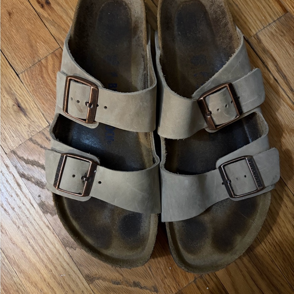 Birkenstock Arizona Taupe Suede Soft Footbed